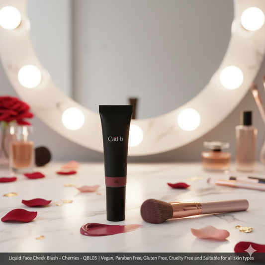 Liquid Face Cheek Blush - Cherries - QBL05 | Vegan, Paraben Free, Gluten Free, Cruelty Free and Suitable for all skin types